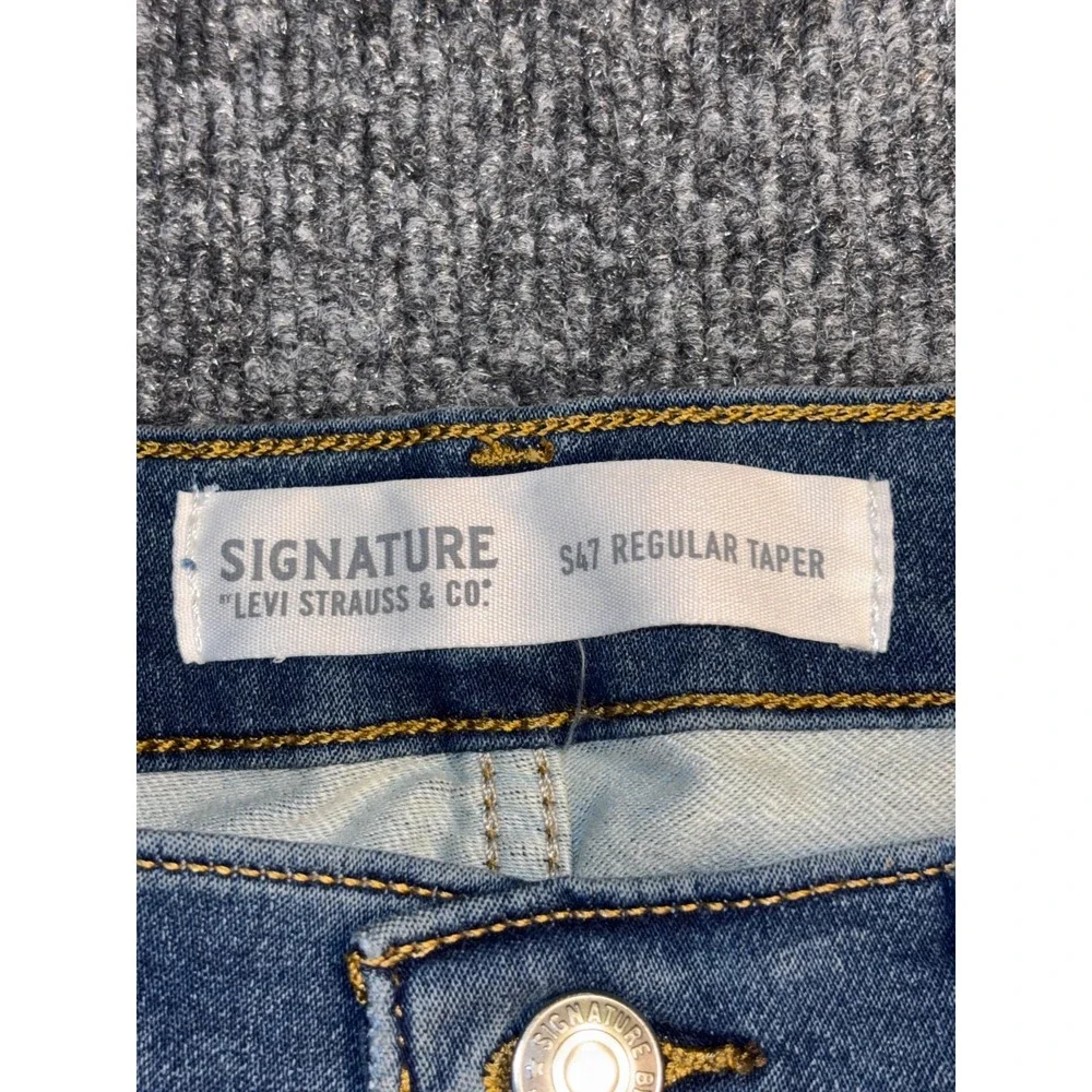 Levi's Jeans Men 34x32 Blue Denim Faded‎ Double Stitch Regular Fit Tapered Leg